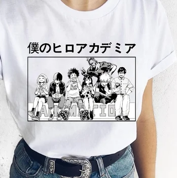 Sunfiz YF Anime Boku No Herojus akademinės bendruomenės Mielas Animacinių filmų Spausdinti Moterys T-shirt Mano Herojus akademinės bendruomenės, Mokyklos Įdomus Kostiumas Harajuku Tee