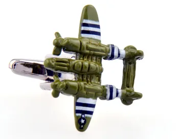 Sunnylink vyriškos Rankogalių segtukai battleplane naikintuvas Žalia Plokštumos, rankogalių segtukai, skirti marškinėliai J1195