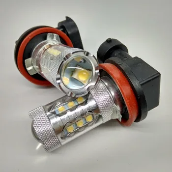 Super Brigh H11 labai Šviesus 16 LED Išorės Automobilių Žibintai dieninės Šviesos šaltinis Rūko Žibinto 12V LED Lemputės
