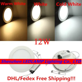 Super šviesus 12W Pritemdomi LED Downlight Pritemdomi Lubų plokštės, Šviesos AC85-265V Šiltai Balta/Natūrali Balta/Šaltai Balta LED Lempa