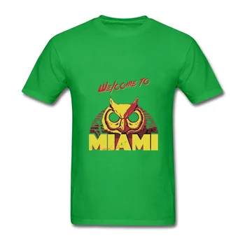 Sveiki atvykę Į Hotline Miami Rasmus Užsakymą Trumpas Rankovės marškinėliai Vyrams Hipster Paprasto O-kaklo Medvilnės T Shirts
