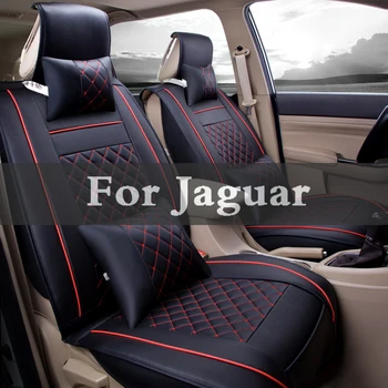 Sėdynės Pagalvėlė 1set Pu Oda Automobilių Sėdynės Padengti Dryžuotas Pagalvės Dangtelis Jaguar F-Tempas Xf Xj Xjr Xfr Xk Xkr F-Tipo Xe S-Type X-Type