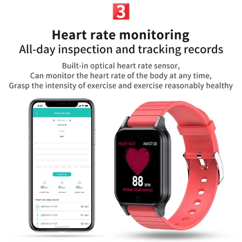 T96 Smart Watch Moterų, Vyrų, Kūno Temperatūros Matavimas, Širdies Ritmą, Kraujo Spaudimą, Stebėti Sporto Laikrodžiai Sporto Smart Apyrankė