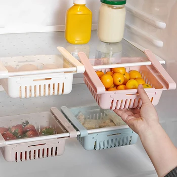 Talpinimo Ištraukiamas Stalčius Tipas Šaldytuvas Bako Dėžutės Maisto Produktų, Vaisių Organizatorius Krepšelį Saugojimo Dėžės