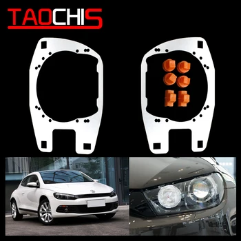 Taochis Automobilių Stiliaus Mokymai adapteris rėmas Žibintų Laikiklis, skirtas VW Volkswagen Scirocco 2011-Hella 3R G5 5 Projektoriaus objektyvas