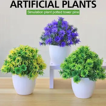 Tarzon Plastikiniai Namų Dekoro Modeliavimas Sumodeliuoti Gėlių Vazoninių Augalų Mados Graži Dovana Ornamentu Dirbtinių Augalų Vestuvių