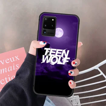 Teen Wolf Telefono Padengti Korpuso Samsung Galaxy S 6 7 8 9 10 e 20 Krašto Uitra Pastaba 8 9 10 Plus black Hoesjes 3D Minkštu Dėklu