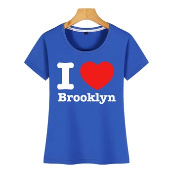 Topai Marškinėliai Moterims, i love brooklyn new york Juokinga Harajuku Užsakymą Moterų Marškinėlius