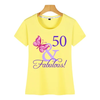 Topai Marškinėliai Moterims pasakų 50-mečio Kawaii Užrašai Trumpas Moterų Marškinėlius