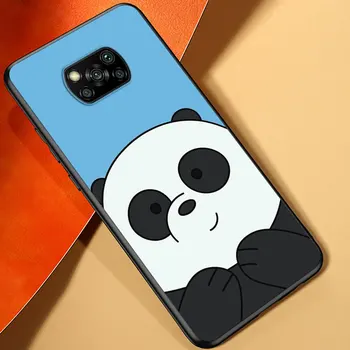 Tris Mielas Gbears Panda Animaciją Xiaomi POCO F1 M3 X2 X3 NFC F2 M2 Pro Mi Sumaišykite 3 Žaisti A3 A2 A1 lite 6 CC9 CC9E Telefono dėklas
