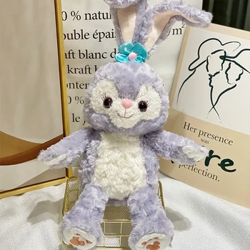 Triušio Bunny Lėlės, Ausis Triušis Įdaryti Lėlės Pliušinis Žaislas Kūdikis Miega Mate J2HD