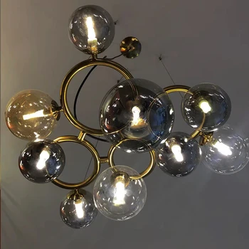 Trynimo/Gintaras/Smokey stiklo kamuolys Liustra už Gyvenamasis kambarys, Virtuvė, Valgomasis Burbulas Pakabos Šviestuvas Kabo Lempa LED Šiuolaikinės