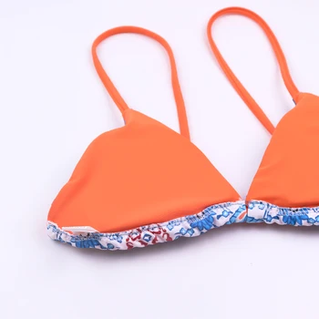 TRYNNA Biquini 2018 Seksualus Bikini maudymosi Kostiumėliai Moterims, Retro Mėlyna Spalva Geometrijos Dviejų dalių maudymosi kostiumėlį