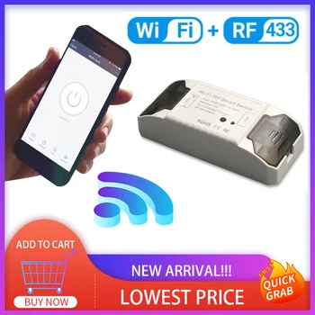 Tuya WiFi Smart Switch Universalus Jungiklis Smart Gyvenimo APP Belaidžio Mobiliojo Telefono Nuotolinio Valdymo pultas Veikia WiFi RF 433 Namų Reikmenys