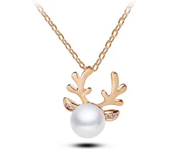 TY438 Mielas gelsvai pearl set moteris mados metalo perlų karoliai, auskarai nustatyti moteris gimtadienio dovanų rinkinys