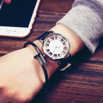 TZ#502 Prabanga moterų Kvarciniai laikrodžiai Paprastas, stilingas, unikalus tuščiaviduriai žiūrėti Suknelė Moterims Watch Laikrodis