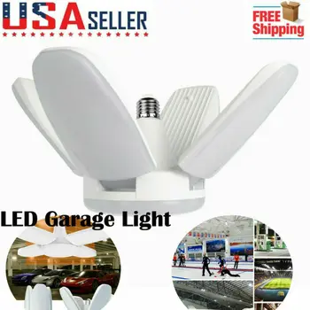 Universalus Deformuojamieji Tri-Fold Lempa LED Reguliuojamas Trimis Šviesos Garažas Aukštas Bay Lemputė 60W
