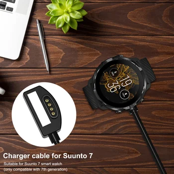 Usb Smart Žiūrėti Dokas Įkroviklis Adapteris Magnetinis USB Įkrovimo Kabelis Bazės Laido Viela, Skirtas Suunto 7 Smartwatch Priedai