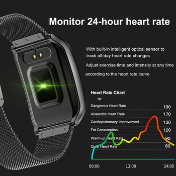 UTELITE F9 Metalo Smart Laikrodis Vyrams IP68 Vandeniui Širdies ritmas, Kraujo Spaudimas, Miego Stebėti Sveikatos Smart Watch 