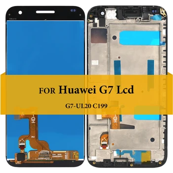 Už Garbę G7 LCD 5.5 Colių Jutiklinis Ekranas Asamblėjos G7-UL20 C199 Jutiklinio Ekrano Pakeitimas su Dovana