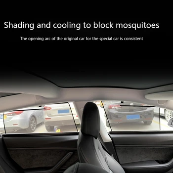 Už Tesla Model S Lango Saulė Pavėsyje, Priekiniai Galinis Šoninis Langas Ritininių Užuolaidų skėtį nuo saulės UV Spindulių Apsauga
