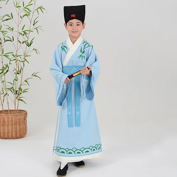 Vaikai Tradicinis Kostiumas Berniukui Hanfu Drabužius, Drabužius Vaikams Tang Dinastija Senovės Kinų Liaudies Šokių Kostiumai Apranga