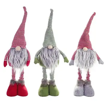 Vaikams Vaikams, Žaislai, Elf Atostogų Dovanų Kalėdų Nuolatinis Figūrėlės Dryžuotas Stalo Puošmena Namuose Gnome Pliušinis Faceles N8U4