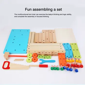 Vaikų Montessori Mediniai Asamblėjos Riešutų Žaisti Namuose Įrankis, Žaislas Patalpų 