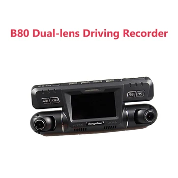 Vaizdo Kamera, Diktofonas, 2,7 Colio LCD Daugiakalbių Full HD 1080P 2018 Naujas Dvigubas Lęšis 170 Laipsnių Ir 120 Laipsnių Brūkšnys Cam Auto Car DVR B80