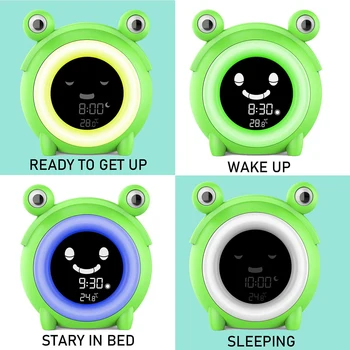 Varlė Žadintuvas Vaikams LED Laikrodis, Šviesos, Skaitmeninis Laikrodis, Termometras, šviesų Naktį Žėrintis Lentelė Darbalaukio Despertador