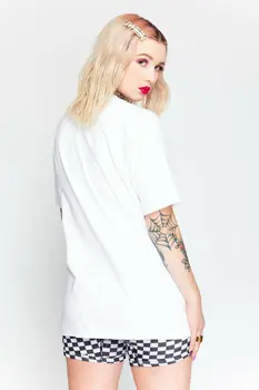 Vasaros 2019 Moterų, Mergaičių White T-shirt Laiškas Spausdinti Trumpas Rankovės Mielas Marškinėlius Atsitiktinis O-kaklo Medvilnės Mišinys Laisvi Marškinėliai