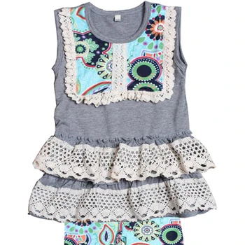 Vasaros Cute Baby Girl Drabužių Rinkiniai, Medžiaga Nėrinių marškinėliai Kelnės Apranga, Drabužiai Roupa Infantil Menina už 0-8 Metų Amžiaus