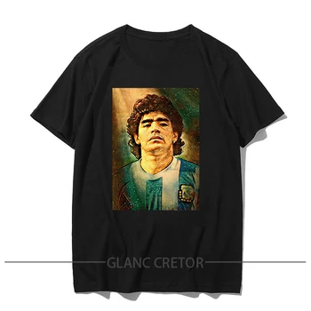 Vasaros Drabužių Marškinėliai Vyrams, O Kaklo tee juokinga t shirts Diego Maradona Vyrams, Atsitiktinis Marškinėliai