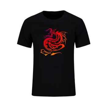 Vasarą vyrai t-shirt 2019 mados medvilnės o-neck t shirt cool modelis Dragon spausdinti marškinėlius