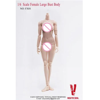 VERYCOOL 1/6 masto pusė guma didelis krūties FX01 12 colių moterų veiklos paveikslas kūno 2.0