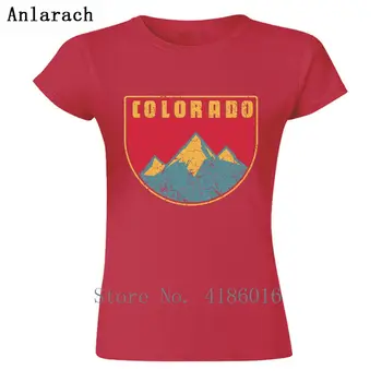 Vintage Marškinėliai Kolorado Mėgėjams Kolorado Moterų Marškinėliai Unikalaus Dizaino S-XL Juokinga Atsitiktinis Raukšlių Oficialų Medvilnės Marškinėliai
