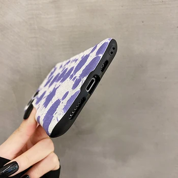 Violetinė splash rašalo minkštas telefono Dėklai Huawei P20 30 P40 Mate20 30 Pro dangtelio Už Garbę 8X 9X 20 Y9 Premjero 2019 Nova 3 5T 6SE 7SE