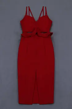 Vynas, Raudonas, Elegantiškas Tvarstis Suknelė Mados Įžymybė Vakare Šalies Tuščiaviduriai Iš Seksualių Moterų Bodycon Suknelės
