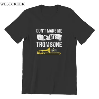 Vyriški T-shirt Trombonas Žaidėjas GiftsTrombone Juosta Trombonininkas T-Shirt Spausdinti, Medvilnės Mados Groot Retro Tshirts 36093