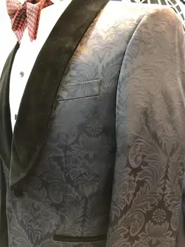 Vėliau Kailis Ziajać Dizaino vyrų kostiumas kostiumas homme mariage kostiumas vyrams smokingas vestuvių Pritaikyti Jaunikis Mados Prom Šalies Švarkas 3piece