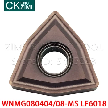 WNMG080404-MS WNMG080408-MS LF6018 WNMG431-MS LF6018 Karbido ašmenys Tekinimo Staklės Įdėklai CNC tools WNMG 0804 Nerūdijančio Plieno