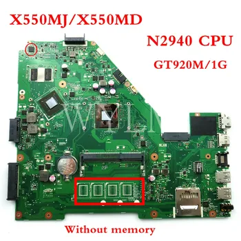 X550MJ N2940CPU LVDS Be atminties mainboard REV2.0 ASUS X550M Y582M X550MD X550MJ X552M Nešiojamas plokštė Testuotas
