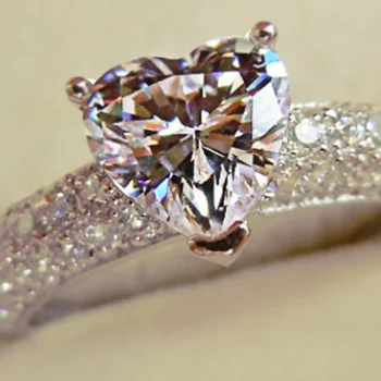 YaYI Mados Moterų Papuošalai CZ Žiedas Sidabro Spalvos Sužadėtuvių Žiedai, vestuvių Žiedai Šalies Žiedai dovana