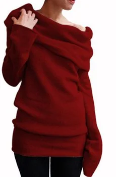 ZOGAA Moterų Megztinis Žiemos Mados ilgomis rankovėmis Universalus Ruožas Megztinis Universalus Ruožas Džemperis Moterims, Drabužiai