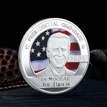 Į 46-oji Jungtinių valstijų Prezidentas Joe Bidenas Aukso, Sidabro Proginės Monetos Replika Cosplay Rekvizitai Priedai