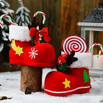 Įdomus Kalėdų Saldainiai Batai Santa Claus Cukrus, Saldainiai, Dovanos, Batai, Kojinės Dekoratyvinis Saldainiai Dovanų Dėžutėje Namų Puošimas Ornamentais