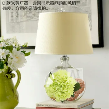 Šiaurės šalių šiuolaikinės minimalistinės kūrybos sausų gėlių stiklo stalo lempa kambarį miegamojo lovos gėlių stalo lempos nemokamas pristatymas