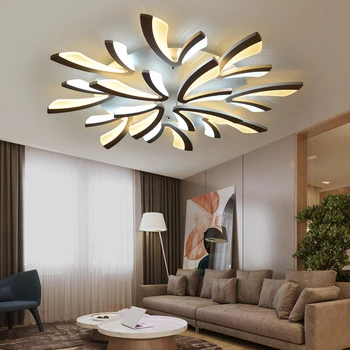Šiuolaikinių LED Lubų Šviesos Nuotolinio valdymo Gyvenamasis kambarys Miegamasis Aliuminio boby patalpų kabo Lempa namų deco šviesos armatūra