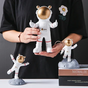 Šiuolaikinės Astronautas Skulptūra Dervos Duomenys Statuetes Kambarį Dekoro Astronautas Abstrakčiai Statula Namų Dekoro Priedai Amatų