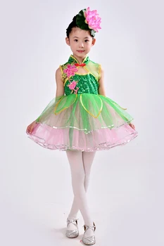 šiuolaikinės vaikų šokių kostiumai mergaitėms salsa šokių suknelė mergina etape drabužių dancewear mergaičių vaikai etape dėvėti